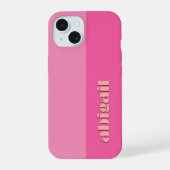 Block Colours With Personalization iPhone 15ケース (裏面)
