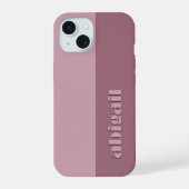 Block Colours With Personalization iPhone 15ケース (裏面)