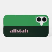 Block Colours With Personalization iPhone 16ケース (裏面横)