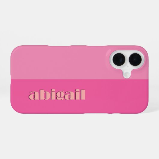 Block Colours With Personalization iPhone 16ケース (裏面横)