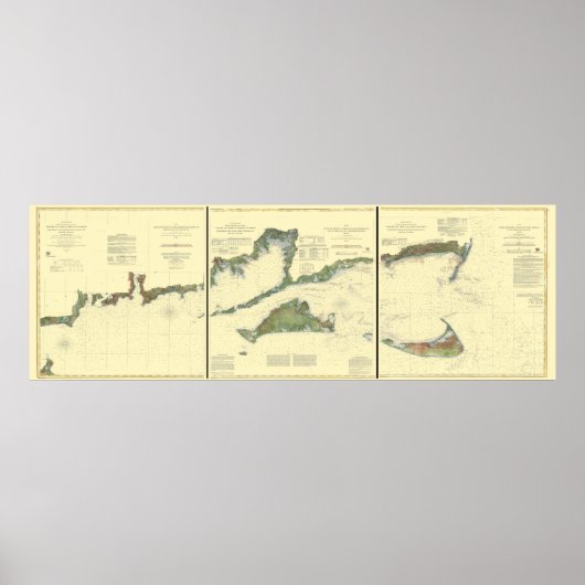 Block Island, Buzzard Bay, Nantucket and Martha’s ポスター (正面)