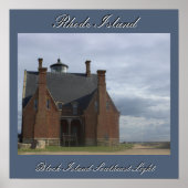 Block Island Southeast Light Poster ポスター (正面)