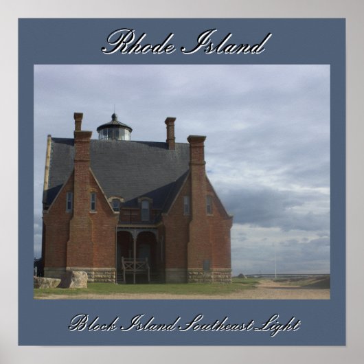 Block Island Southeast Light Poster ポスター (正面)