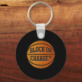 Block Or Charge Funny Sketll Meme Quote  キーホルダー (正面)