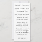 BLOCK PARTY INVITATION 招待状 (裏面)