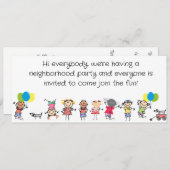 BLOCK PARTY INVITATION 招待状 (正面/裏面)