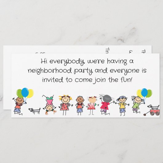 BLOCK PARTY INVITATION 招待状 (正面/裏面)