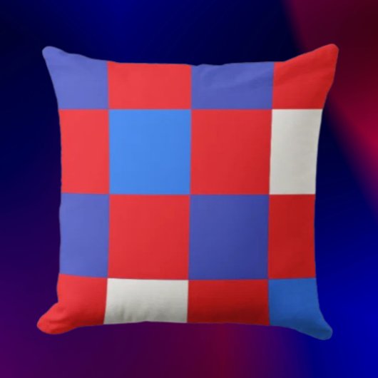 Block Party USA – Independence Day Throw Pillow クッション