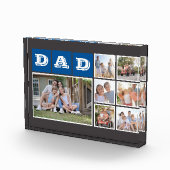 Block Photo Collageパパ |灰色の青いフォトブロック フォトブロック (右)