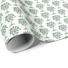 Block Print Christmas Palmetto Wrapping Paper ラッピングペーパー