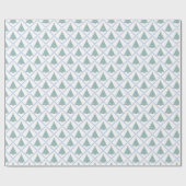 Block Print Flower Christmas Wrapping Paper ラッピングペーパー (フラット)