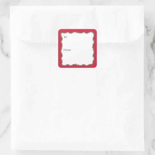 Block Print Garland スクエアシール (バッグ)