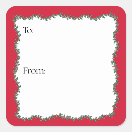 Block Print Garland スクエアシール (正面)