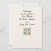 Block Print Sheep Donkey Quilt - Christmas generic シーズンカード (裏面)