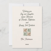 Block Print Sheep Donkey Quilt - Custom Christmas. シーズンカード (裏面)