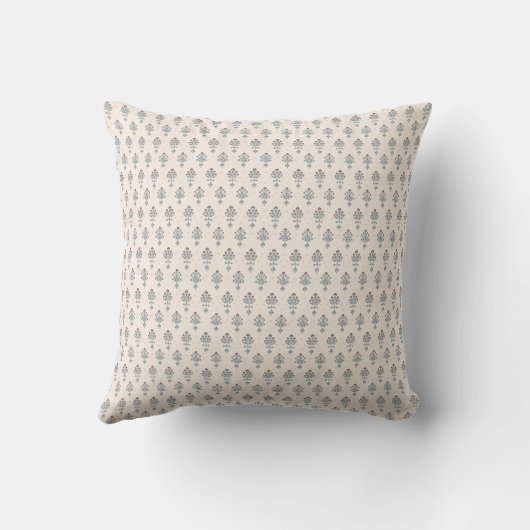 Block Print Throw Pillow クッション (裏面)