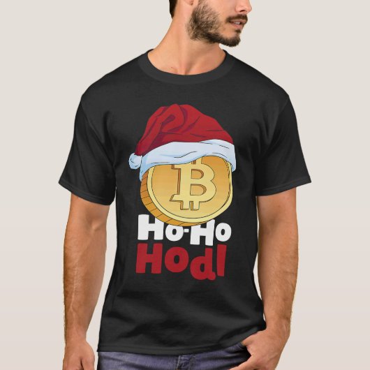 Blockchain Ho HoHodl Xmas Bitcoin Cryptocurrency B Tシャツ (正面)