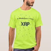 Blockchain Iの信頼XRPのさざ波 Tシャツ (正面)