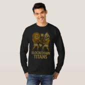 Blockchain Titans™ ビットコイン vs イーサリアム 暗号資産 Tシャツ (正面フル)