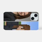 BlockPix Minecraft Character Phone Case iPhone 15ケース (裏面横)