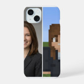 BlockPix Minecraft Character Phone Case iPhone 15ケース (裏面)