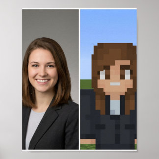 BlockPix Minecraft Character Poster ポスター