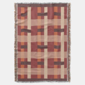 Blocks orange, Brown スローブランケット (正面縦)