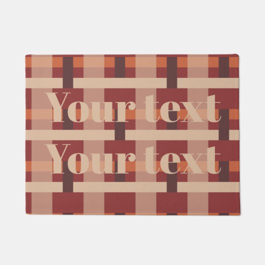 Blocks vintage design ドアマット (正面)