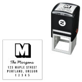 Blocky Monogramスクリプトの姓差出人住所 セルフインキングスタンプ (インサイチュ)