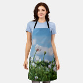 Bloeiend Papaver somneferum maanzaad bloemen. エプロン (着用した状態)