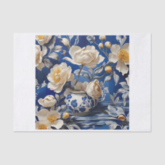 Bloemen in vaas decoupage tissue papier 薄葉紙