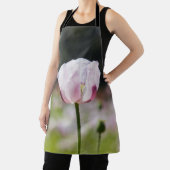 Bloemen veld met close up bloeiende lila bloem. エプロン (インサイチュ)