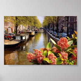 Bloemgracht Amsterdam Canal Summer Photo ポスター