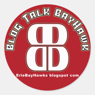 Blog Talk BayHawk Red Stickers ラウンドシール