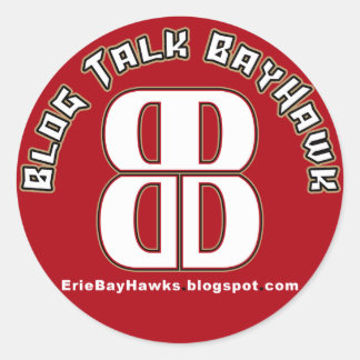 Blog Talk BayHawk Red Stickers ラウンドシール