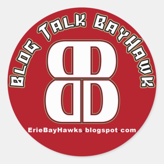Blog Talk BayHawk Red Stickers ラウンドシール (正面)