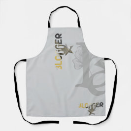 BLOGGERエプロン抽象芸術トレンドインテリアDecor Black エプロン