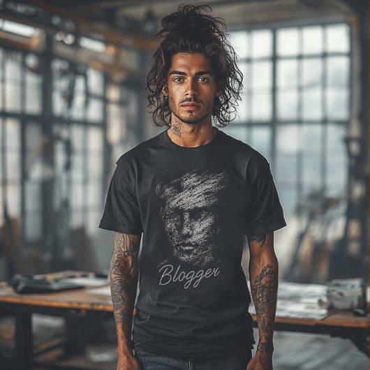 Blogger Brush Art Face ,Creative Expression tee Tシャツ