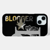 BLOGGER iPhoneケーストレンド抽象芸術白黒 Case-Mate iPhoneケース (裏面 (横))