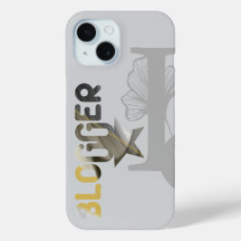 BLOGGER iPhoneケーストレンド抽象芸術白黒 iPhone 15ケース