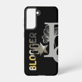 BLOGGER Samsungケーストレンド抽象芸術白黒 Samsung Galaxy S21ケース