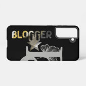 BLOGGER Samsungケーストレンド抽象芸術白黒 Samsung Galaxyケース (裏面横)