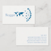 Blogger, Social Media, Me Business Card 名刺 (正面/裏面)