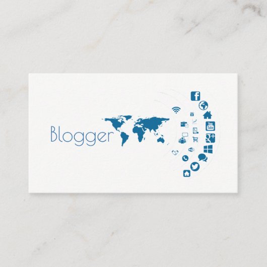 Blogger, Social Media, Me Business Card 名刺 (正面)