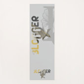 BLOGGER Yoga Mat抽象芸術アート白黒金ゴールド ヨガマット (正面)