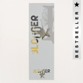 BLOGGER Yoga Mat抽象芸術アート白黒金ゴールド ヨガマット