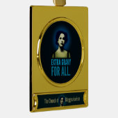 Bloggessianismのオーナメントの教会 ゴールドプレートバナーオーナメント (右)