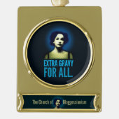 Bloggessianismのオーナメントの教会 ゴールドプレートバナーオーナメント (正面)