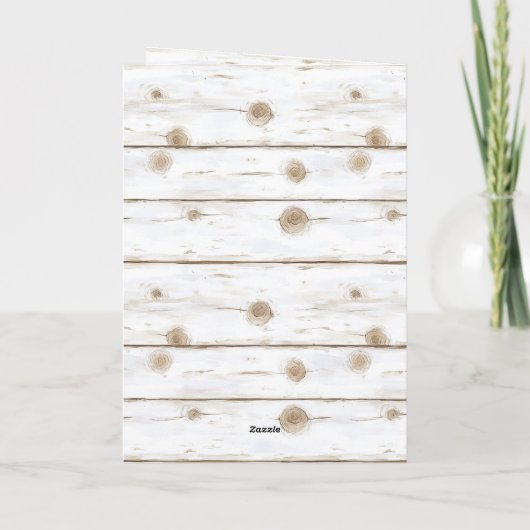 Blond Blue Flowers Christmas カード (裏面)