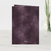 Blond Female White Dress Purple Birthday カード (裏面)